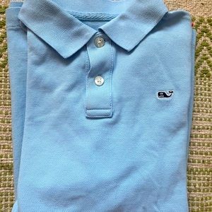 Vineyard Vines Medium 12-14 polo shirt baby blue.
